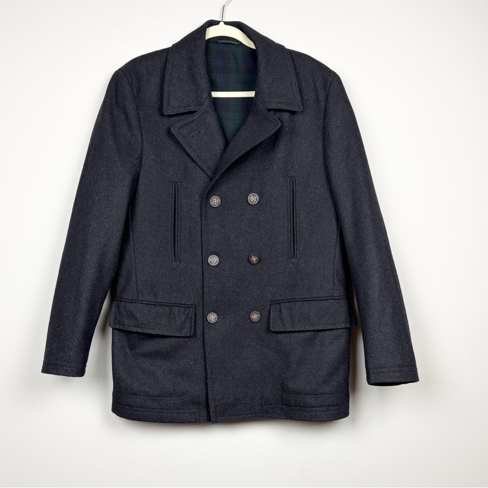 Lauren Ralph Lauren Charcoal Wool Blend Peacoat Anchor Buttons Men’s 40R